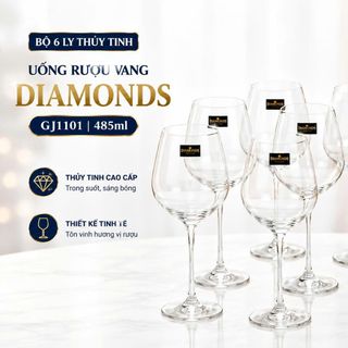 BỘ 6 LY UỐNG RƯỢU VANG 485ml DIAMONDS GJ1101 (T8)