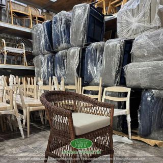 Ghế thúng Nhựa Giả Mây cao cấp ngoài trời