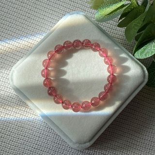 Vòng đá Thạch Anh Dâu Tây – Hợp mệnh Hỏa & Thổ | Sỉ từ 5 cái