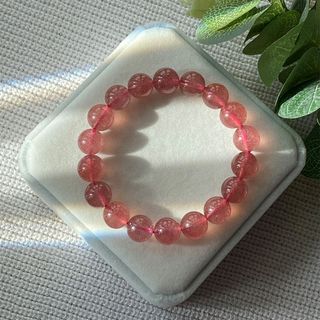 Vòng đá Thạch Anh Dâu Tây – Hợp mệnh Hỏa & Thổ | Sỉ từ 5 cái