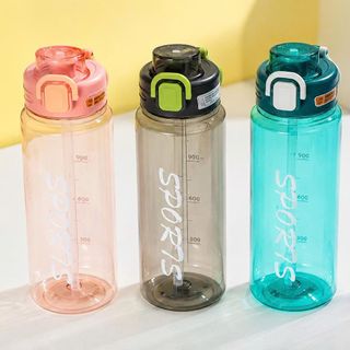 BÌNH NƯỚC THỂ THAO SPORT 950ML CÓ ỐNG HÚT, NẮP BẬT (T80)