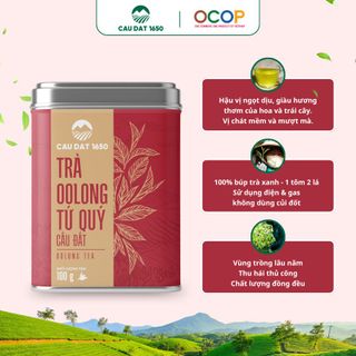 Trà Oolong Tứ Quý Cầu Đất Hộp Thiếc 100g