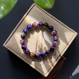 Vòng đá Mắt Hổ Ngân Hà Tím – Hợp mệnh Thổ & Hỏa | Sỉ từ 5 cái