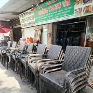 Ghế cafe giá rẻ ghế Nhựa Giả Mây giá rẻ