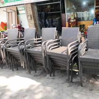 Ghế cafe giá rẻ ghế Nhựa Giả Mây giá rẻ