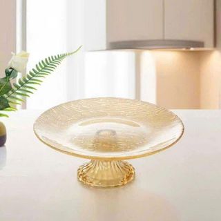 ĐĨA THỦY TINH CHÂN ĐẾ MÀU HỔ PHÁCH CAO CẤP (T24)