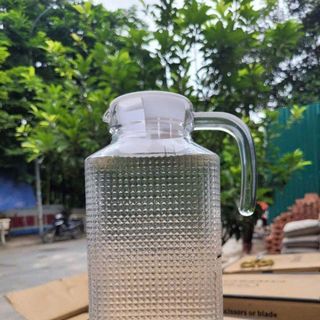 BÌNH NƯỚC THỦY TINH GLASS DELI 1600ml CÓ TAY CẦM (T12)