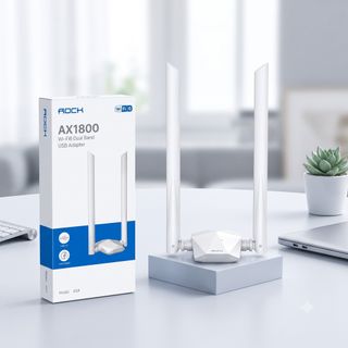 Bộ Thu WiFi USB AX1800 WiFi 6 Rock Space U1A Băng Tần Kép USB 3.0 Tốc Độ 1800Mbps