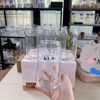 BỘ 6 LY THUỶ TINH DÁNG LON 500ml KL01 (T8)