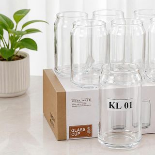 BỘ 6 LY THUỶ TINH DÁNG LON 500ml KL01 (T8)