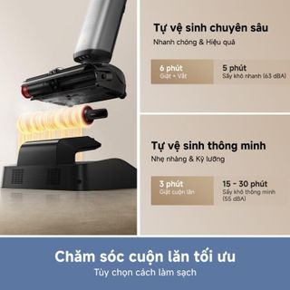 Máy Hút Bụi Lau Sàn MOVA X4 Pro 20000Pa Lau Nước Nóng 90°C Tự Giặt Sấy Con Lăn