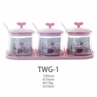 BỘ 3 HỦ THUỶ TINH ĐỰNG GIA VỊ DIAMONDS TWG-1