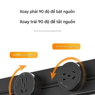 Ổ Điện Ray Gắn Tường TESSAN Power Track DLGD-P411 8000W 60cm 3 Ổ Cắm Di Động Xoay 360°