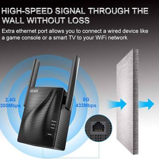Bộ Kích Sóng WiFi Rock Space AC1200 Băng Tần Kép 2 Ăng-ten Chuẩn AC1200