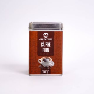 Cà Phê Phin Bột Cầu Đất Hộp Thiếc 200g - Dạng Bột