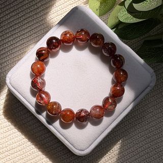 Vòng đá Thạch Anh Phượng Hoàng Đỏ – Hợp mệnh Hỏa & Thổ | Sỉ từ 5 cái