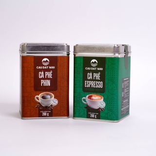 Cà Phê Espresso Bột Cầu Đất Hộp Thiếc 200g - Dạng Bột