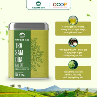 Trà Sâm Dứa Cầu Đất Hộp Thiếc 100g