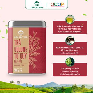 Trà Oolong Tứ Quý Cầu Đất Hộp Thiếc 200g