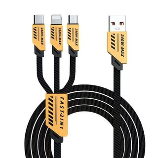 Dây cáp sạc 3 đầu Micro USB, Type C, Quả Táo