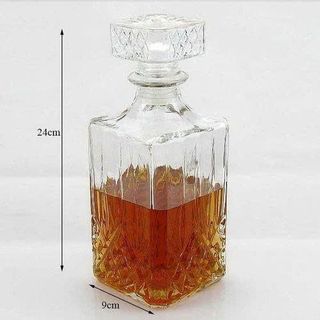 CHAI ĐỰNG RƯỢU HOA VĂN 750ml NẮP VUÔNG MÃ SỐ 10 (T24)