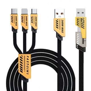 Dây cáp sạc 3 đầu Micro USB, Type C, Quả Táo