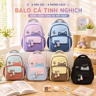 🎒 BALO A261 – MẪU MÈO CUTE HOT TREND, ĐI HỌC SIÊU XINH!