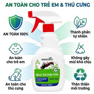 Chai Xịt Kiến Gián Sinh Học Siêu Mạnh INDEX BIO 500ml – Loại Bỏ Nhanh, Hiệu Quả Dài Lâu, Lành Tính