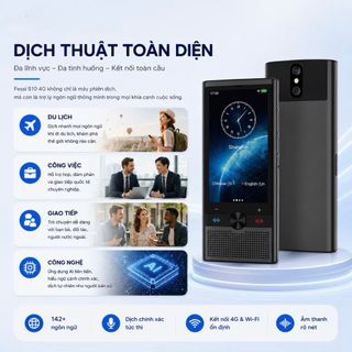MÁY PHIÊN DỊCH THÔNG MINH Z6C DỊCH ĐỒNG THỜI & NGOẠI TUYẾN, HỖ TRỢ 134+ NGÔN NGỮ