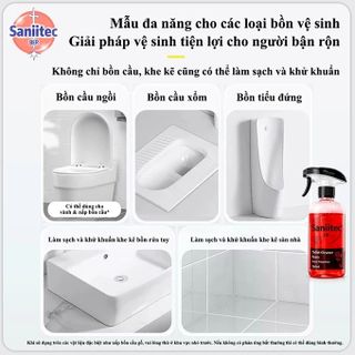 Xịt Tẩy Rửa Bồn Cầu, Nhà Vệ Sinh SANIITEC 500ml – Làm Sạch Ố Vàng, Cặn Bẩn, Khử Mùi Nhà Vệ Sinh