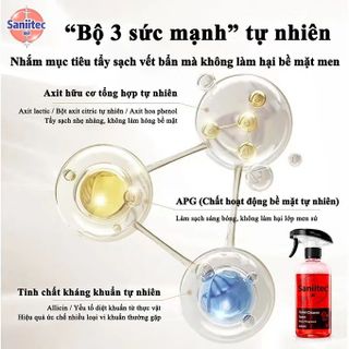 Xịt Tẩy Rửa Bồn Cầu, Nhà Vệ Sinh SANIITEC 500ml – Làm Sạch Ố Vàng, Cặn Bẩn, Khử Mùi Nhà Vệ Sinh