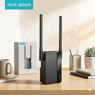 Bộ Kích Sóng WiFi 6 Rock Space AX1800 Băng Tần Kép Chuẩn AX1800 Chính Hãng
