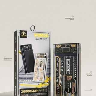 Pin Dự Phòng Hãng TAHADA T-206 Dung Lượng 20000mAh Sạc Nhanh 22.5w Pin Tích Hợp 3 Dây Sạc