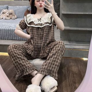 BỘ ĐŨI KẺ PHỐI REN CELINA (8428)