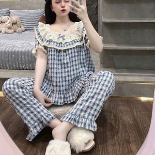 BỘ ĐŨI KẺ PHỐI REN CELINA (8428)