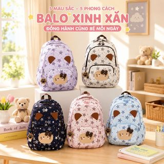 🐻 BALO A42102 – MẪU TAI GẤU SIÊU CUTE, HỌC ĐI CHƠI ĐỀU XINH!