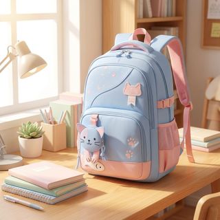 🐱 BALO A2027 – MẪU MÈO 3D SIÊU CUTE, PHỐI MÀU HIỆN ĐẠI, ĐEO ÊM VAI, ĐỰNG ĐỒ THOẢI MÁI!
