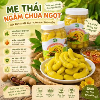 ME THÁI NGÂM CHUA NGỌT  LOẠI 1 TRÁI TO, TẶNG KÈM MUỐI ỚT HẤP DẪN 700G
