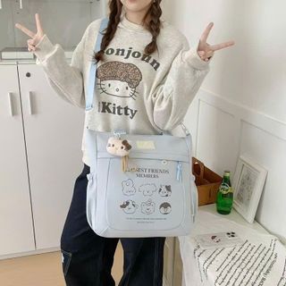 🎀 TÚI TOTE A8012 – FORM ĐẸP, SIÊU RỘNG, KÈM MÓC KITTY DỄ THƯƠNG