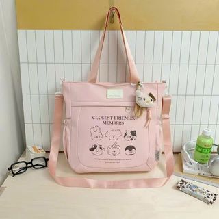 🎀 TÚI TOTE A8012 – FORM ĐẸP, SIÊU RỘNG, KÈM MÓC KITTY DỄ THƯƠNG