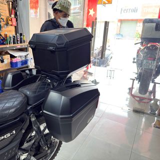 đồ chơi PG1 phụ kiện xe Yamaha PG-1 baga thùng túi da gắn xe máy