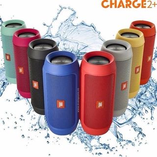 Sản phẩm: Loa Bluetooth JBL Charge 2+ với thiết kế hình trụ đặc trưng và đa dạng màu sắc.