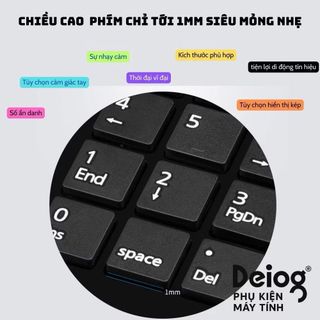 Bàn phím số mini Deiog DY-900 chính hãng.Thiết bị có 23 phím, sử dụng dây kết nối qua cổng USB.