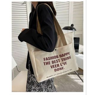 ✨Túi Tote Canvas Khóa Kéo Chắc Chắn – Đi Học, Đi Chơi Đều Hợp