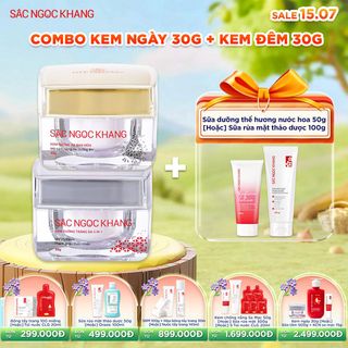 COMBO Kem Dưỡng Trắng Da - Mờ Nám Sạm Ngày & Đêm [Hộp 30g] KÈM QUÀ TẶNG
