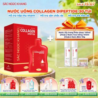 Nước Uống Collagen Dipeptide Sắc Ngọc Khang [Hộp 30 Túi] KÈM QUÀ TẶNG