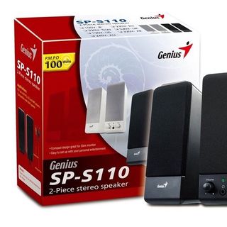 Loa vi tính 2.0 Genius SP-S110 có thiết kế nhỏ gọn với công suất RMS 1W.