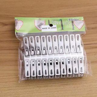Set 20 kẹp inox kẹp quần áo