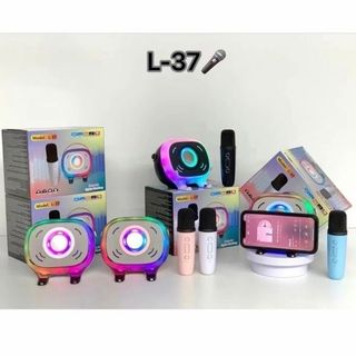 Loa bluetooth karaoke mini model L-37 kèm theo micro không dây