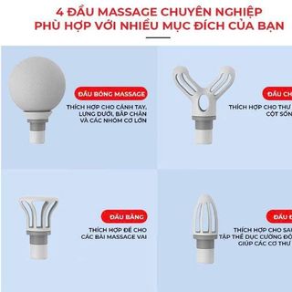 MÁY MASSAGE CẦM TAY CAO CẤP 4 ĐẦU GUN MG-203 (T30)